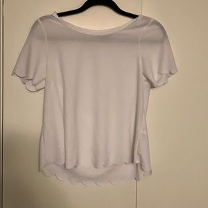 White scalloped T-Shirt